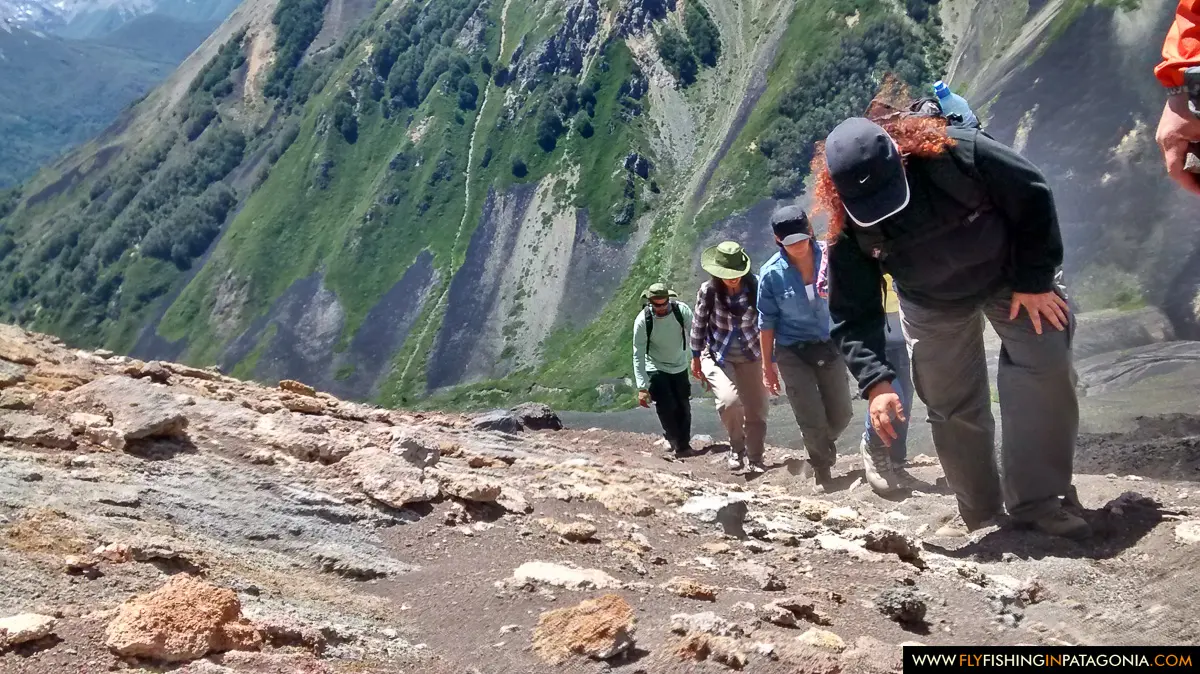 Guided hiking in the Patagonian mountains
